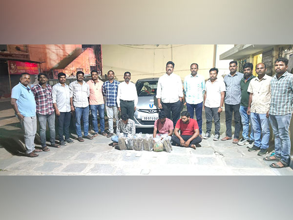 Telangana: Excise Police arrest 3 with 8 kg ganja in Rangareddy (Photo/ANI)