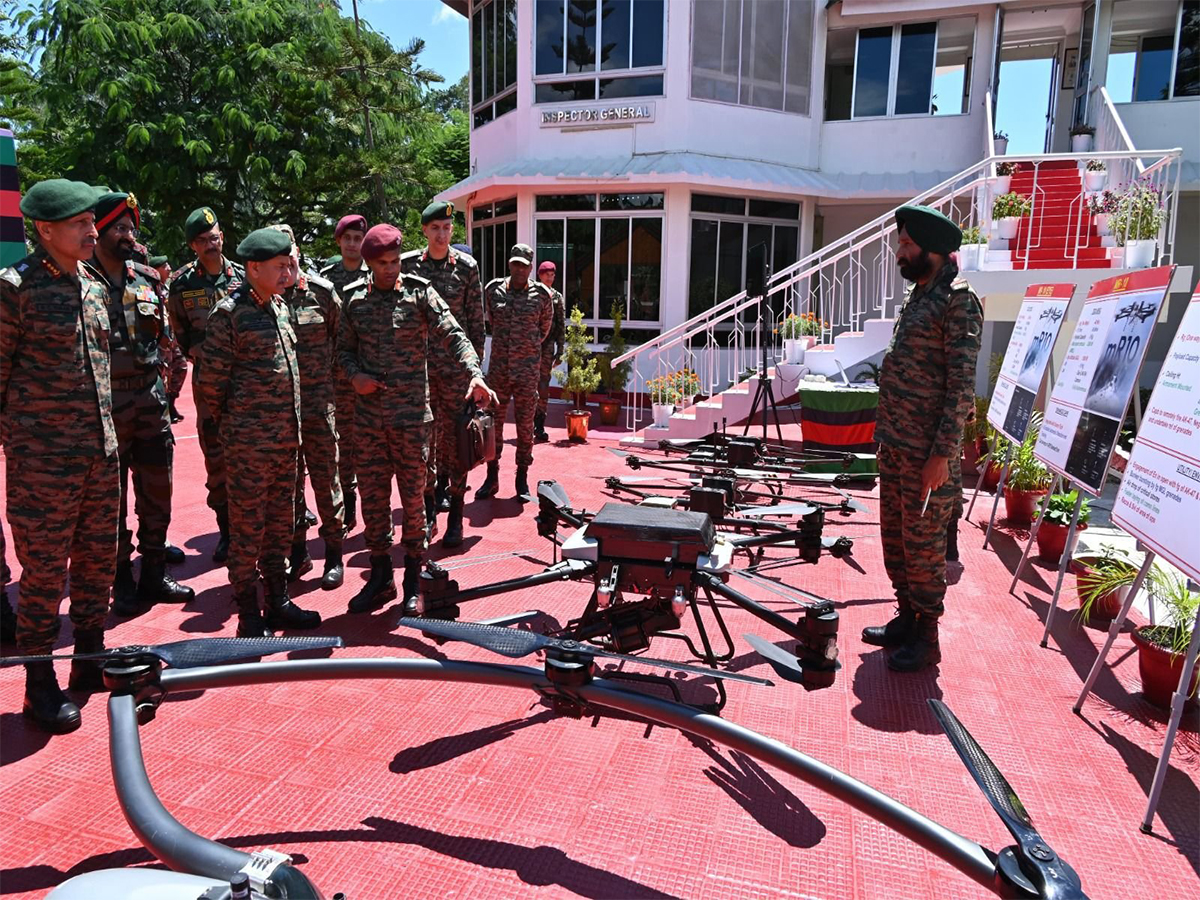 Visual of General Upendra Dwivedi's visit (Photo/ANI)