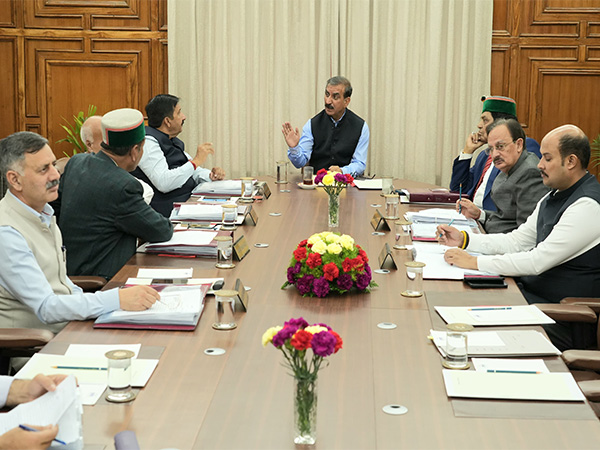 Himachal Pradesh Chief Minister Sukhvinder Singh Sukku chairs cabinet meet (Photo/ANI)