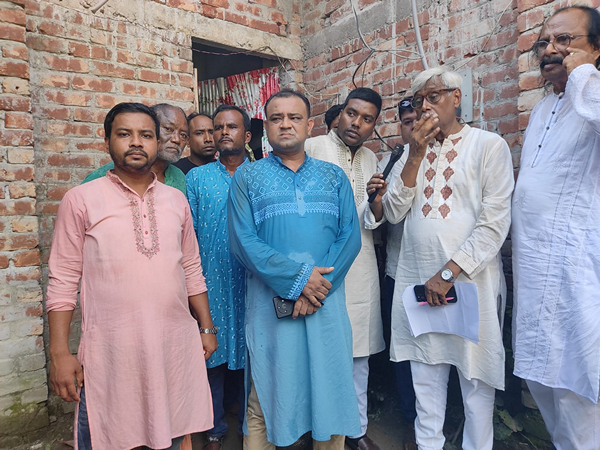 Minority leaders visited Gangacora communal violence spot (Photo/Bangladesh Hindu Buddhist Chistian Unity Council)