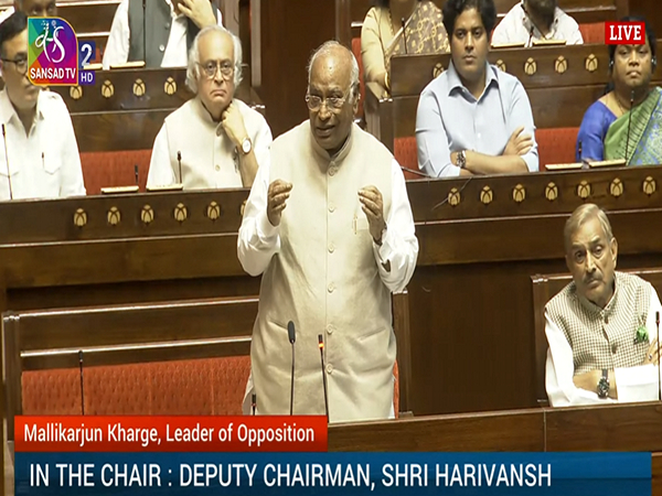 LoP, Rajya Sabha Mallikarjun Kharge. (Photo/ANI)