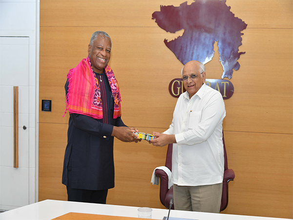 Former Nigerian Foreign Minister Onyeama meets Gujarat CM (Photo/Gujarat CMO)