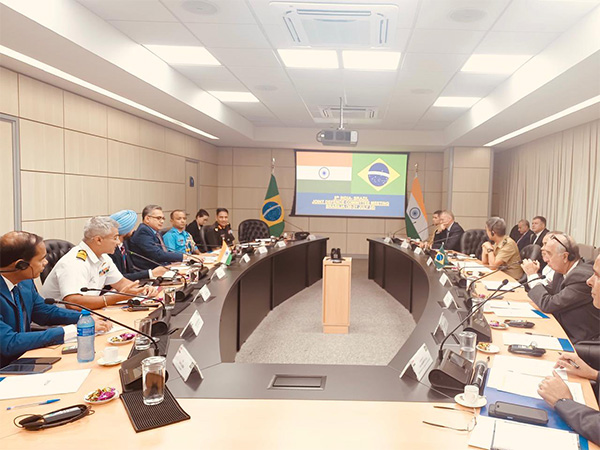 Offiials from the Indian and Brazilian side at 8th Joint Defence Committee meeting (Image: X@SpokespersonMoD)
