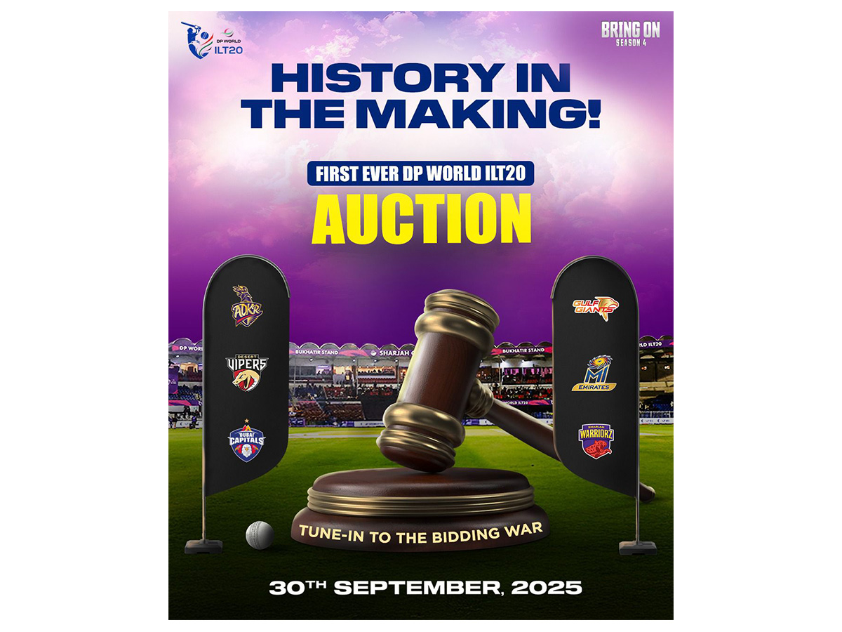 The auction will be held on September 4. (Photo: ILT20)