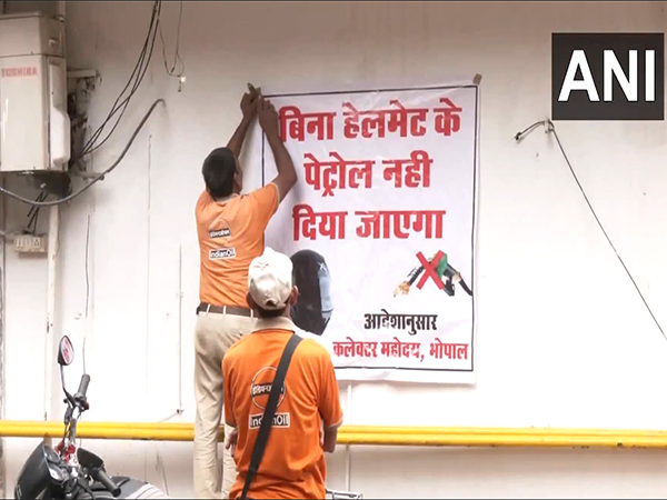 No helmet, no fuel policy implemented in Madhya Pradesh (Photo/ANI)