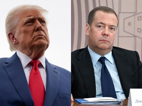 US President Donald Trump and former Russian President Dmitry Medvedev (Photo/Reuters) 