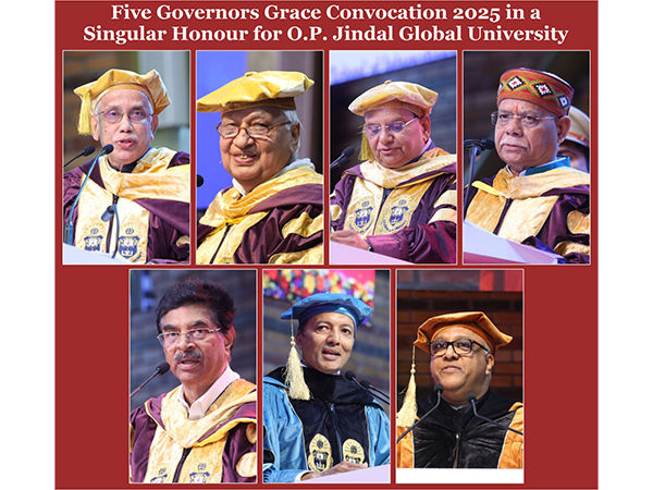 Five Governors Grace Convocation 2025 in a Singular Honour for O.P. Jindal Global University