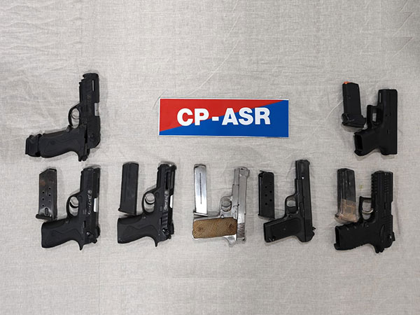 Police have seized seven pistols (1×9mm, 4×.30 bore including Glock, 2×.32 bore), 6 Live Cartridges and a Motorcycle (Photo/X@DGPPunjabPolice)