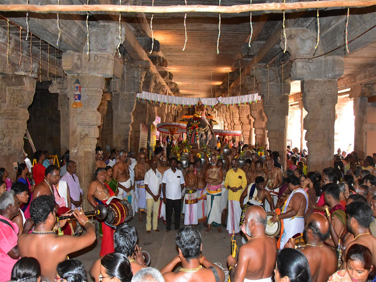 Trichy: Jyeshtabhishekam performed at Woraiyur Kamalavalli Nachiyar temple. (Photo/ANI)