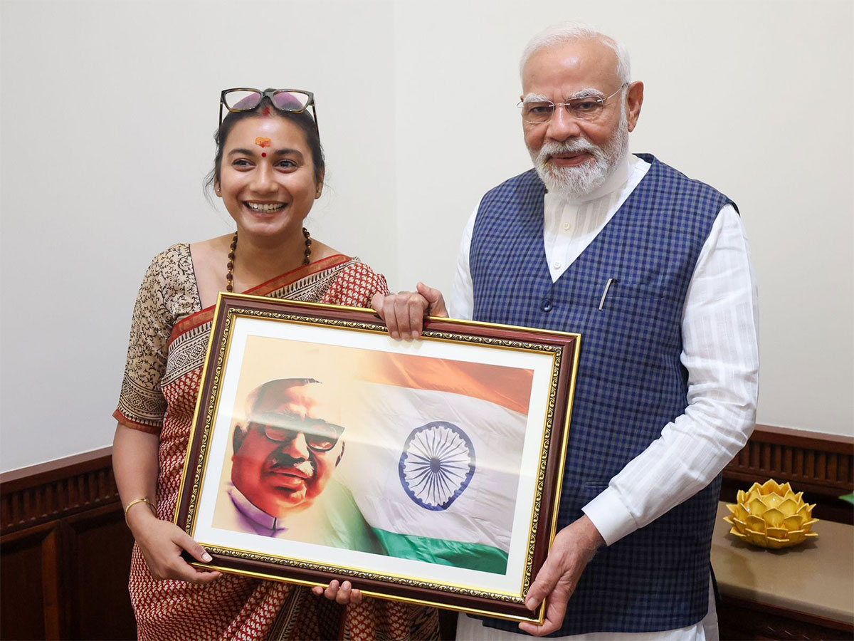 MP Shambhavi Choudhary meets Prime Minister Narendra Modi today. (Photo/ANI)