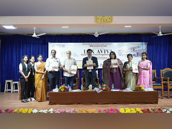 Ms. Sameena Chatrapathy, Senior Partner at Chugh Universal Legal, Prof. C. Muthamizhchelvan, Vice Chancellor, Dr. P. Sree Sudha, Dean, School of Law, SRMIST