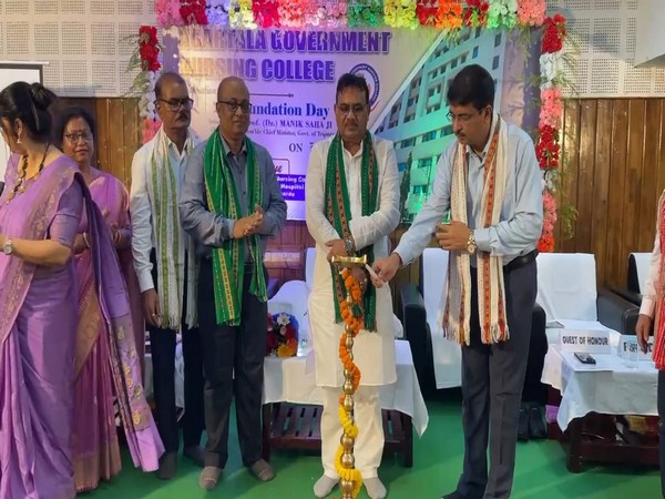Tripura Finance Minister Pranajit Singha Roy attends 2nd anniversary of Agartala government Nursing College (Photo/ANI)