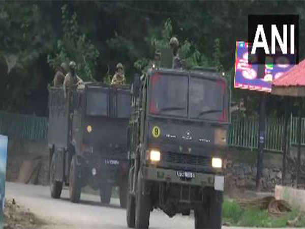 Security forces conduct anti-terror operation in Kulgam's Akhal area (Photo/ANI)