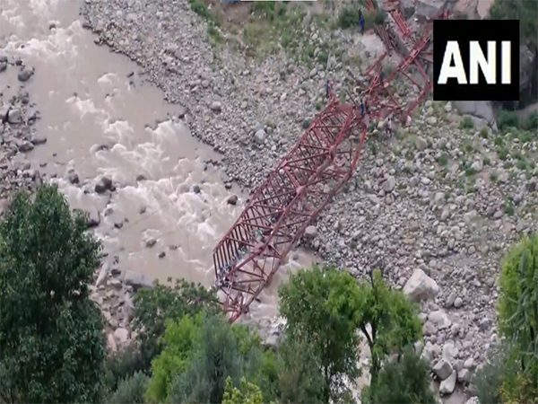 Visual of the collapsed under-construction footbridge (Photo/ANI)