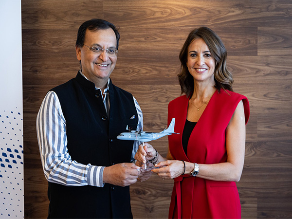 Indian Ambassador to Spain, Dinesh K Patnaik recieves Airbus C-295 military transport aircraft (Image: X@IndiainSpain)