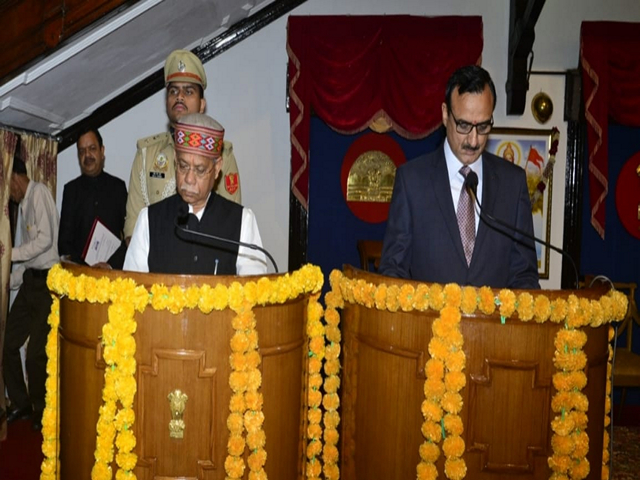 Governor Shiv Pratap Shukla administered the oath of office to Dr Kumar (Photo/ANI)