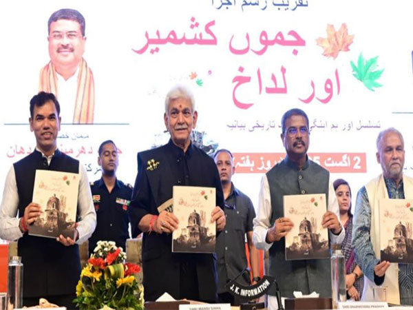 J-K LG Manoj Sinha and Union Education Minister Dharmendra Pradhan (Photo/X@OfficeOfLGJandK) 