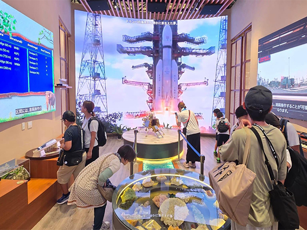 Visitors exploring the India Pavilion at Expo 2025 Osaka (Photo/ @IndianEmbTokyo)