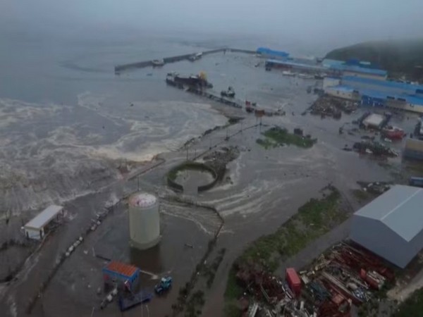 Tsunami waves flood an area after a powerful magnitude 8.8 earthquake struck off Russia's far eastern Kamchatka Peninsula (Image/Reuters)