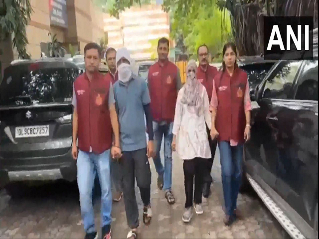 Accused woman and her boyfriend in police custody. (Photo/ ANI)