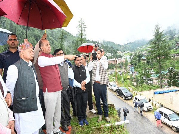 Himachal Governor Shiv Pratap Shukla visits disaster-affected areas (Photo/ANI)