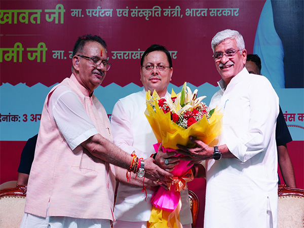 Uttarakhand Chief Minister Pushkar Singh Dhami and Union Tourism and Culture Minister Gajendra Singh Shekhawat (Photo/CMO)