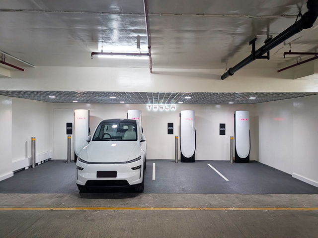 The first Tesla Superchargers in India (Image: X/@Tesla_India)