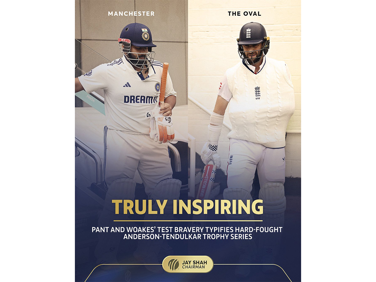 Rishabh and Woakes put their bodies on the line for the sake of their teams during two final Tests. (Photo: Jay Shah X)