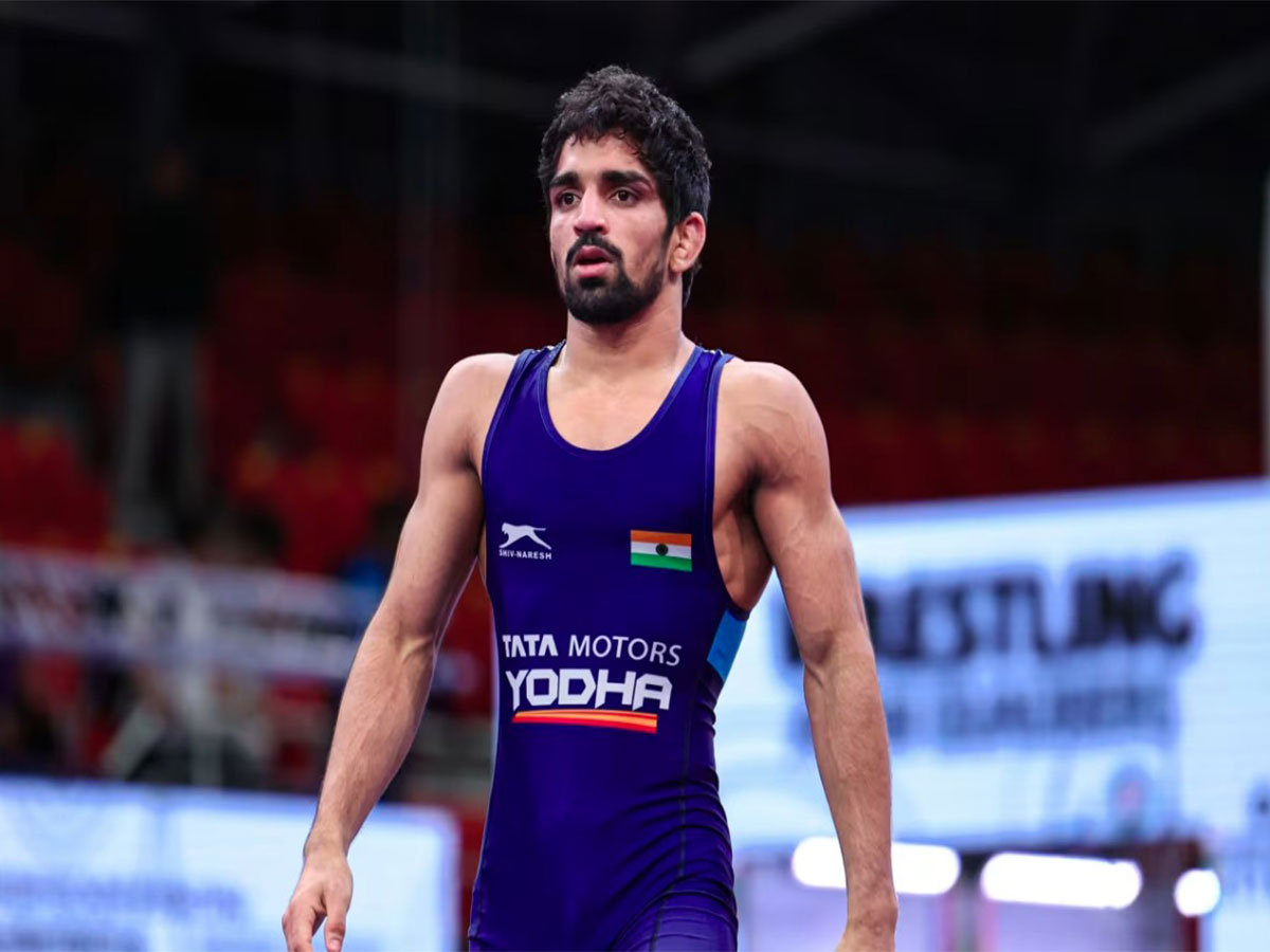 Aman Sehrawat. (Photo: United World Wrestling/Olympics.com)