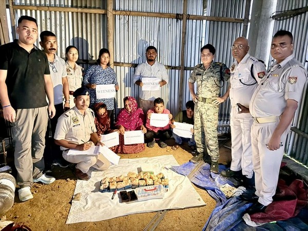 Police seize 20,000 Yaba tablets and 216 grams of heroin in Assam's Cachar. (Photo/ANI)