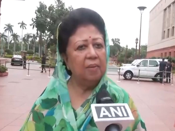 Bharatiya Janata Party’s Tehri Garhwal MP, Mala Rajya Laxmi Shah (Photo/ANI)