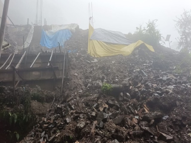 Aftermath of heavy rainfall in Himachal Pradesh (Photo/ANI)