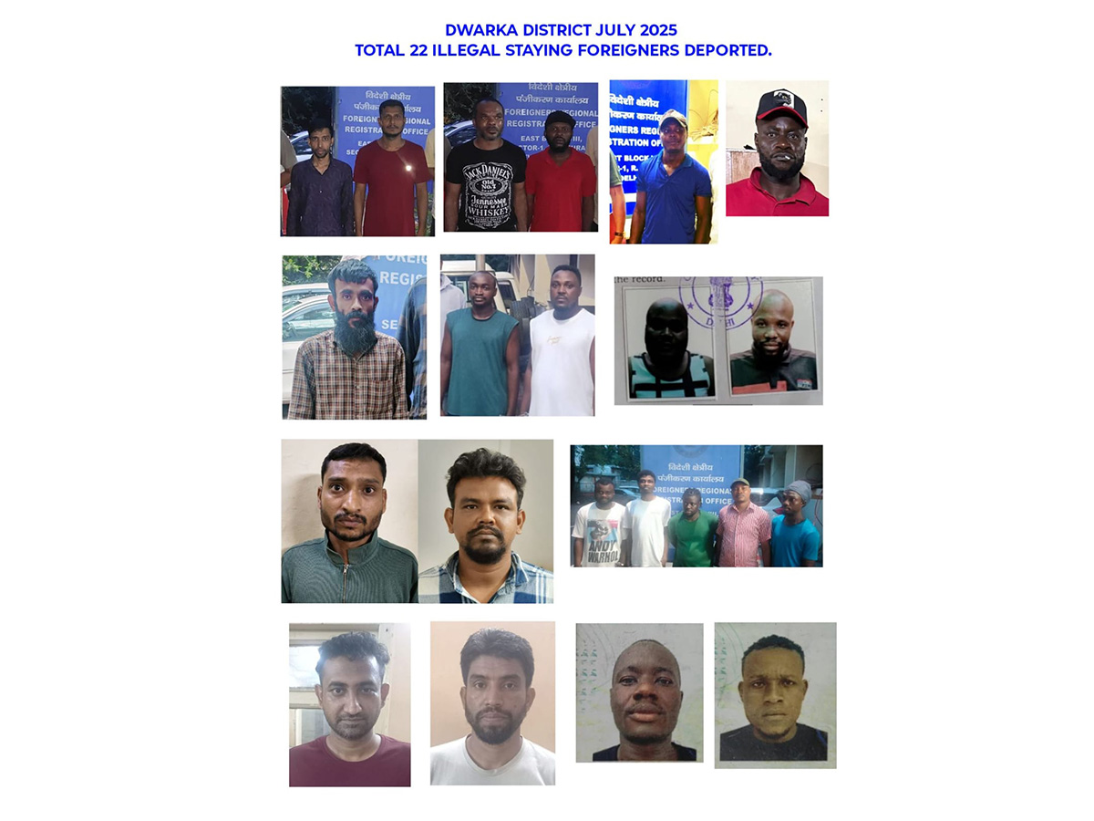 Dwarka Police deport 22 foreign nationals in July crackdown on illegal immigration (Photo/Delhi Police)
