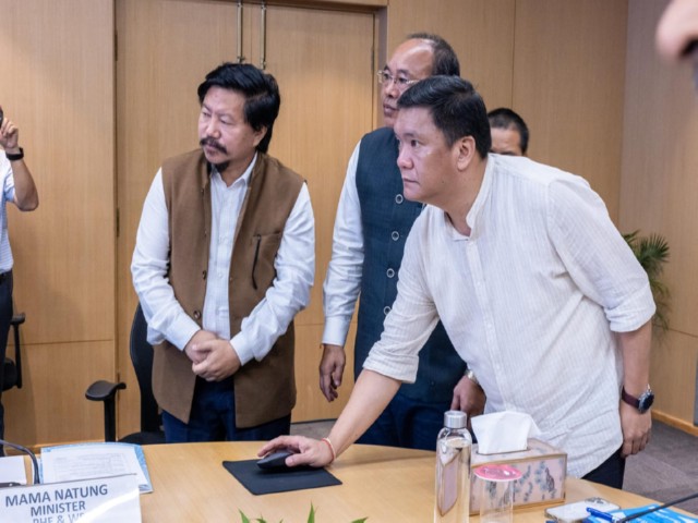 Arunachal Pradesh Chief Minister Pema Khandu launches ‘Water Bill’ app (Photo/ANI)