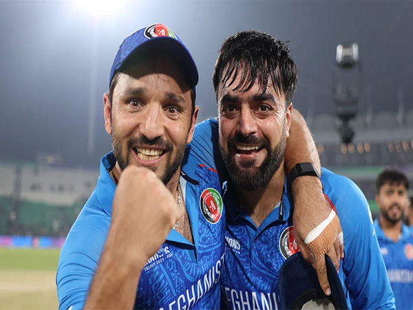 Afghanistan players Gulbaddin Naib and Rashid Khan (Photo: ICC)