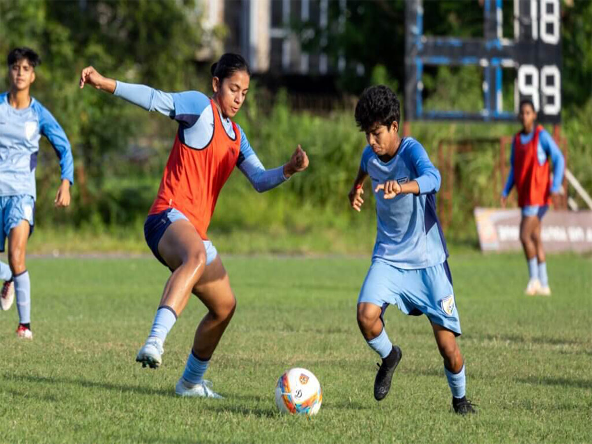 Indian football team in action during the practice (Photo: AIFF)