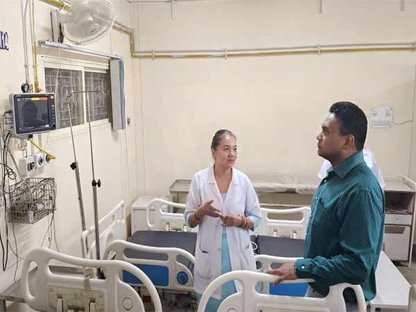 Uttarakhand Health Secretary Dr R Rajesh Kumar inspects hospital (Photo/ANI) 