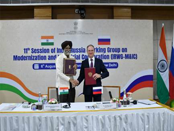 India’s Amardeep Singh Bhatia and Russia’s Alexey Gruzdev co-chair the 11th Session on Modernisation and Industrial Cooperation in New Delhi (Photo/PIB)