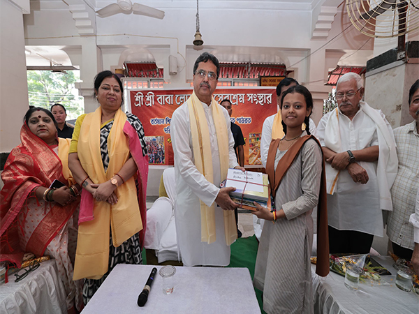 Tripura Chief Minister Dr Manik Saha at the textbook distribution programme (Photo/ X: @DrManikSaha2