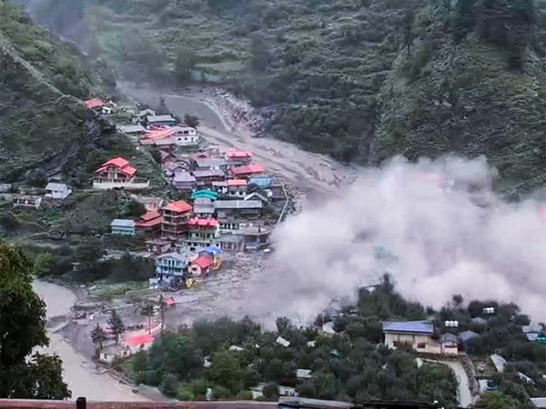 Cloudburst at Dharali in Uttarkashi. (Photo/ANI)