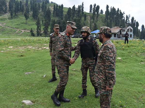 GOC-in-C of the Northern Command Lt Gen Pratik Sharma in South Kashmir (Photo/@NorthernComd_IA)