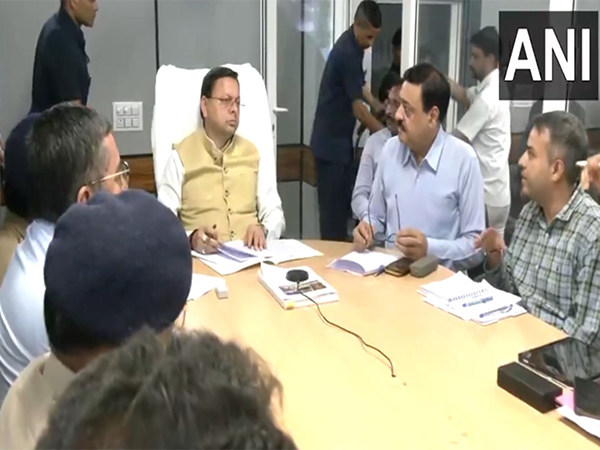 Uttarakhand CM Dhami holds meetings with officials (Photo/ANI)