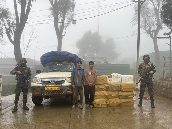 Assam rifles seizes illegal cigarettes worth Rs. 96.2 Lakhs (Photo/ANI)
