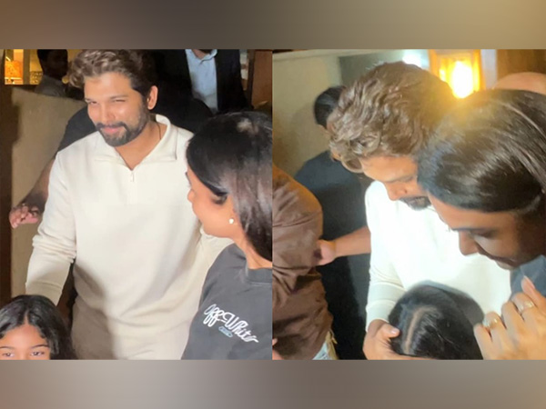 Allu Arjun spotted with family (Photo/ANI)