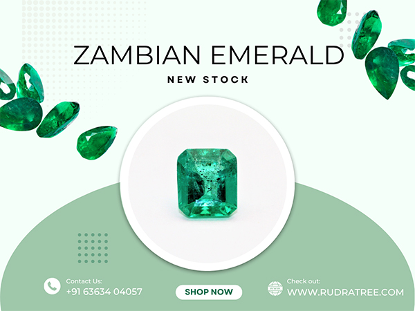 Zambian Emerald Gemstones in Stock - Lab Certified, & Vedic Astrology Approved