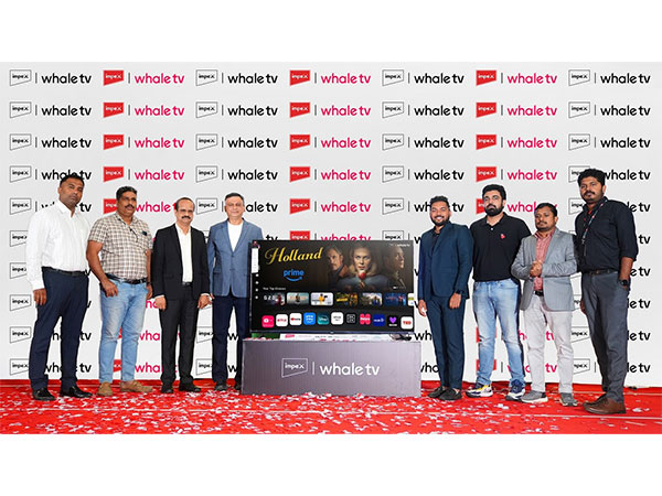 The Impex team along with the Whale TV official during the launch of Impex QLED TV with Whale OS 10 at the Gokulam Park Convention Centre, Kochi, the other day