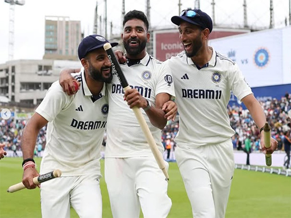 Akash Deep, Mohammed Siraj and Prasidh Krishna. (Photo: mohammedsirajofficial Instagram)