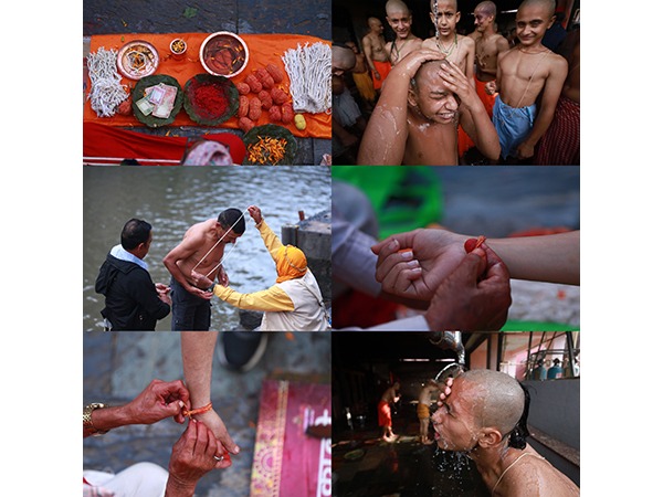 Nepal observes Janai Purnima with devotees performing ritualistic baths and changing sacred threads worn across the body and wrist, marking the traditional Hindu festival of protection and purification (Photo/ANI) Nepal observes Janai Purnima with devotees performing ritualistic baths and changing sacred threads worn across the body and wrist, marking the traditional Hindu festival of protection and purification (Photo/ANI)