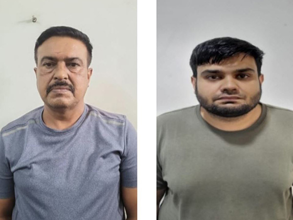 Accused Rajkumar Yadav along with his son Bharat Yadav. (Photo/RajasthanSOG))