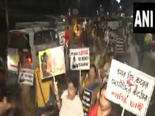 Protests erupt in Silliguri on one year of RG Kar rape and murder (Photo/ANI) 